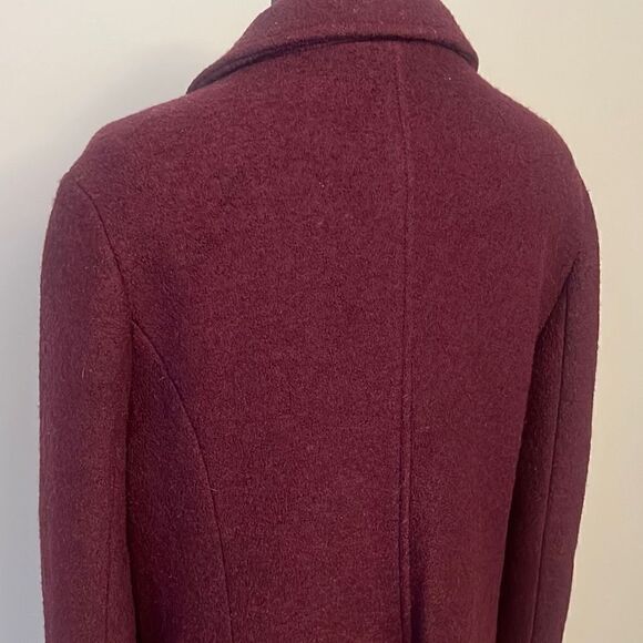 Lands' End Women's Brown Wool Blend Button Front Coat - Picture 7 of 12